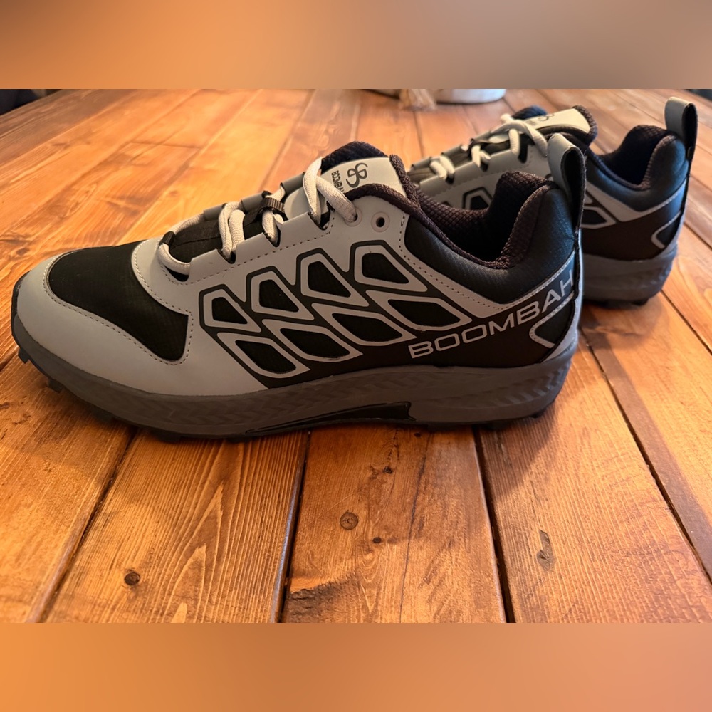 Boombah Men's Black and Gray Athletic turf / trail Shoes